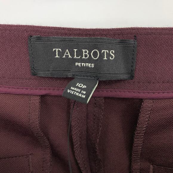 Talbots Dalton Equestrian Style Skinny Ankle Pants Womens Sz 10P Maroon NEW - Picture 8 of 9